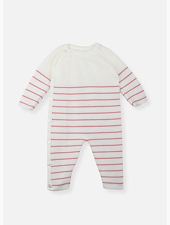 Combinaison bébé marinière