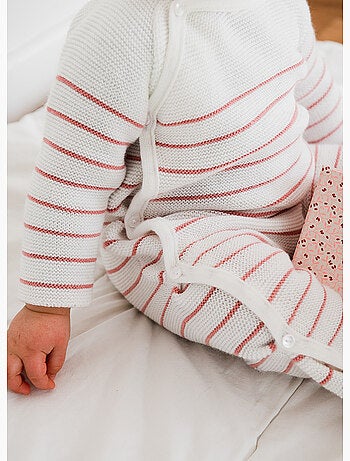 Combinaison bébé marinière