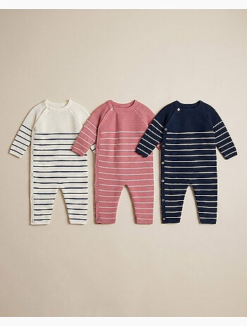 Combinaison bébé marinière