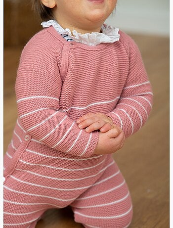 Combinaison bébé marinière