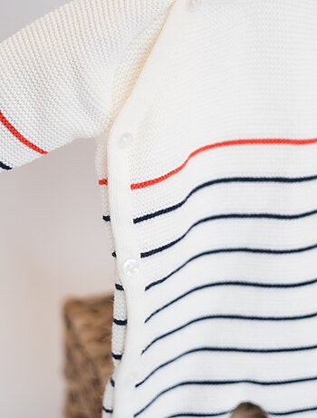 Combinaison bébé marinière