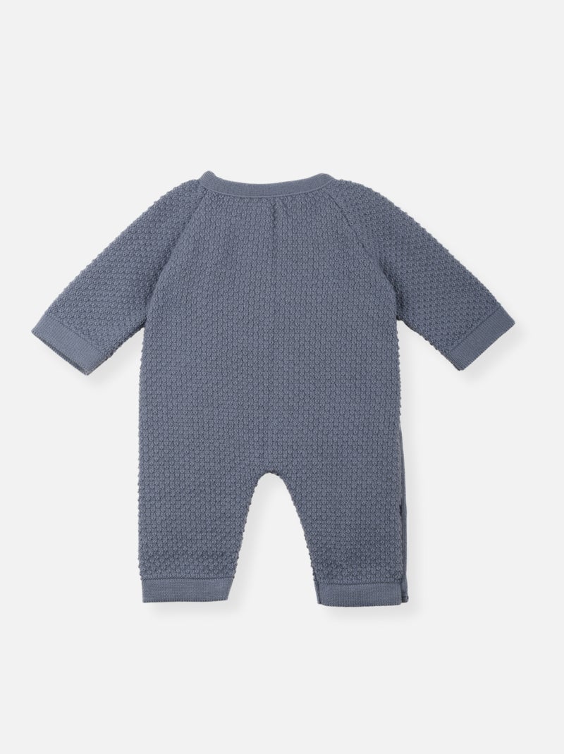 Combinaison bébé nid d'abeille Bleu - Kiabi