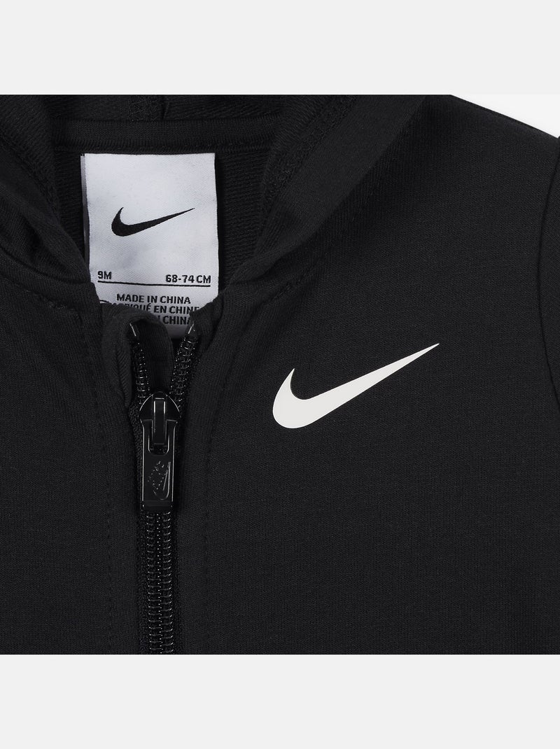 Combinaison bébé Nike zippé à capuche Noir - Kiabi