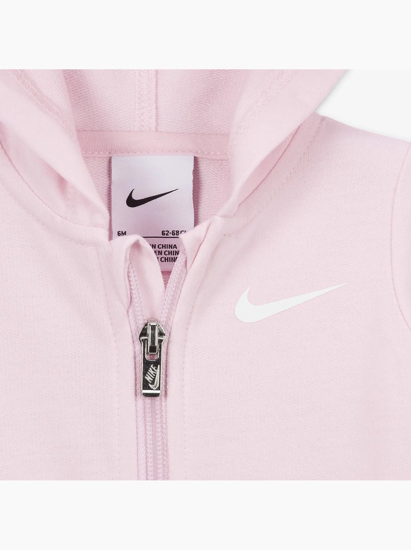 Combinaison Bébé Nike zippé à capuche Rose - Kiabi