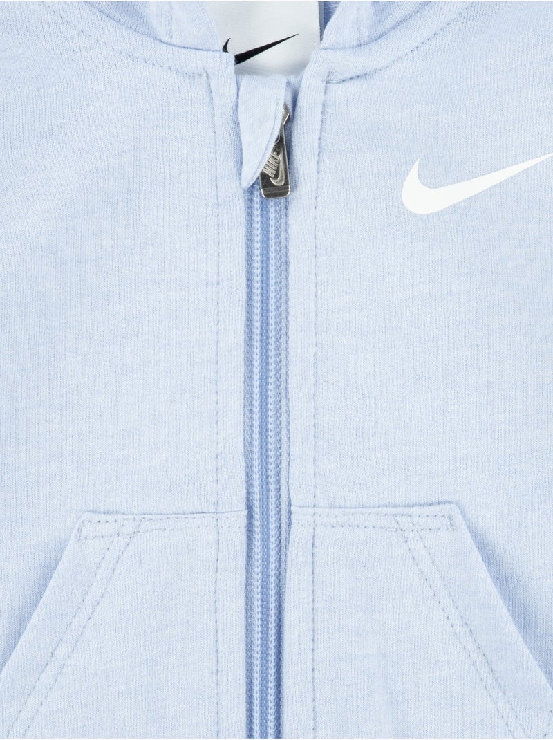 Combinaison bébé zippé à capuche - Nike Bleu - Kiabi