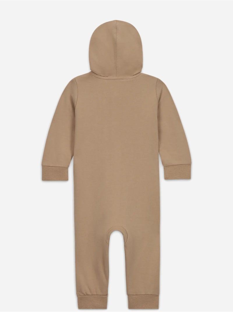 Combinaison bébé zippé à capuche - Nike Marron - Kiabi