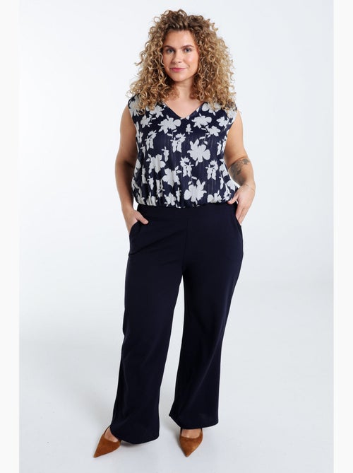 Combinaison bi-matière imprimé fleuri - Kiabi