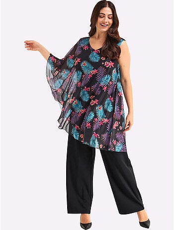 Combinaison Cape En Qualité Fluide - Taille Standard - Sheego
