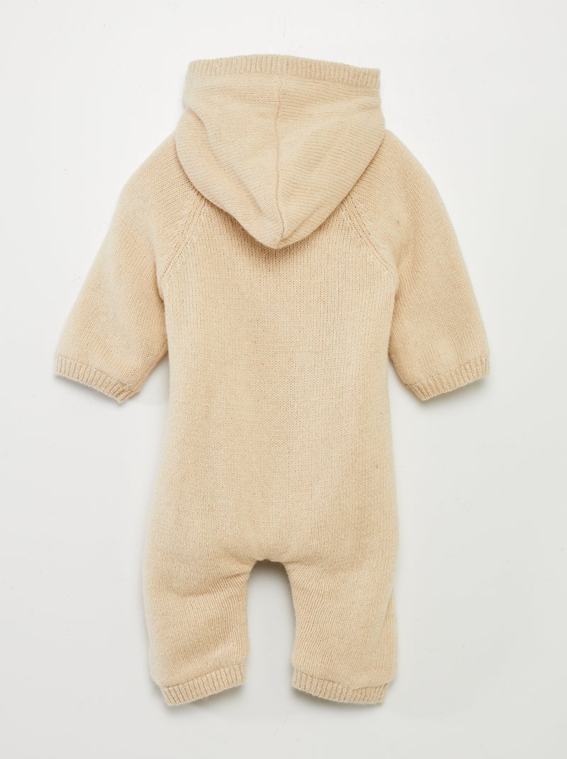 Combinaison chaude en tricot torsadé 'Name it' Beige - Kiabi