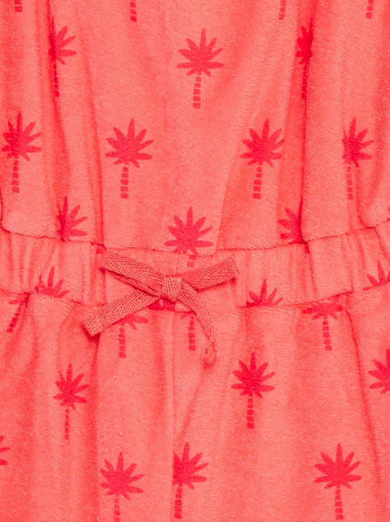 Combinaison courte en éponge avec fines bretelles Rouge - Kiabi