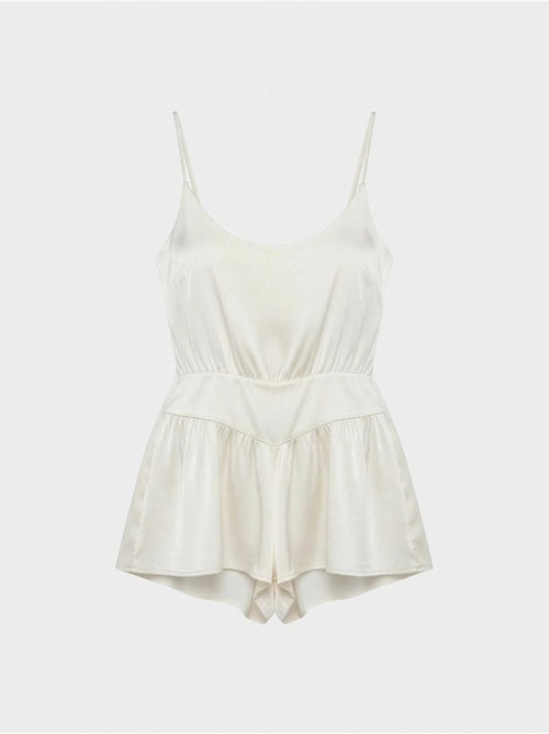 Combinaison courte en satin - Kiabi