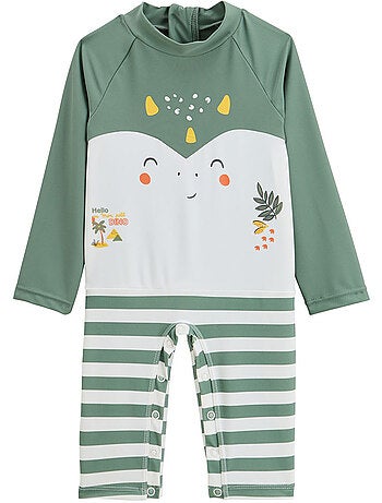 Combinaison de bain b?b? manches longues protection UV Hello Dino