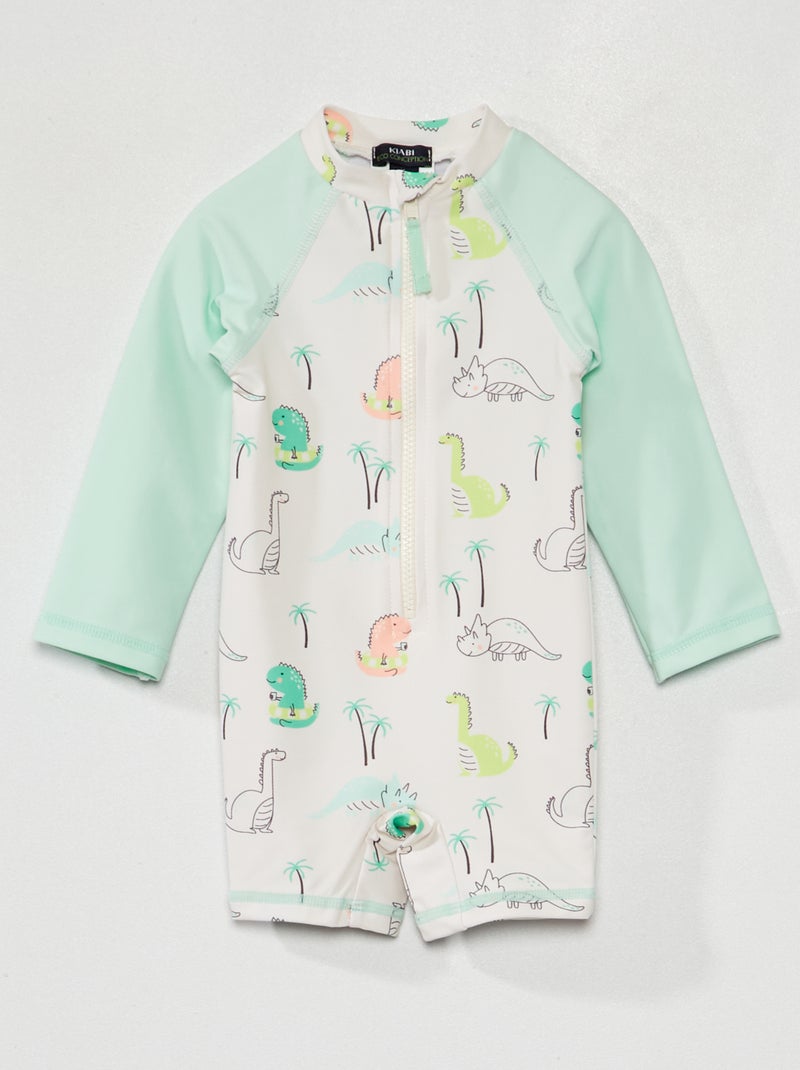 Combinaison de bain Blanc/vert - Kiabi