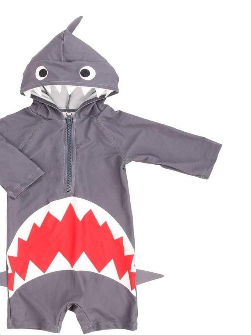 Combinaison de bain enfant requin 4 ans Gris - Kiabi