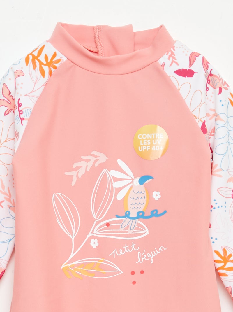 Combinaison de bain 'Petit Béguin' Corail - Kiabi