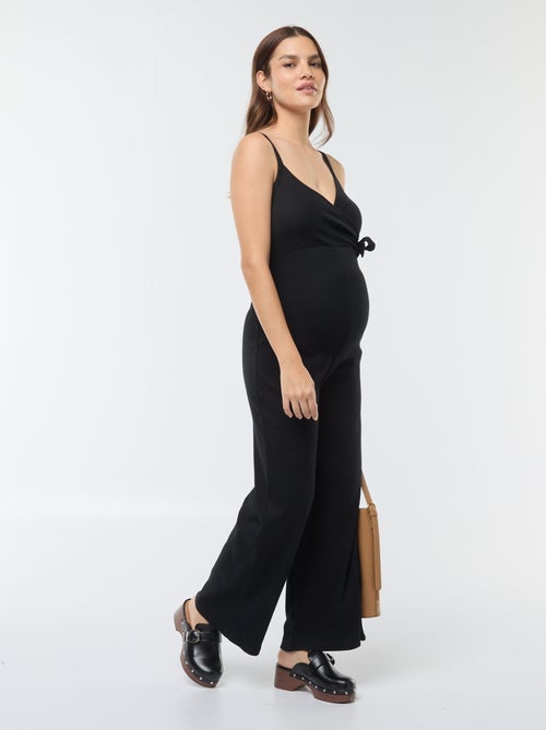 Combinaison de grossesse en maille côtelée - Kiabi