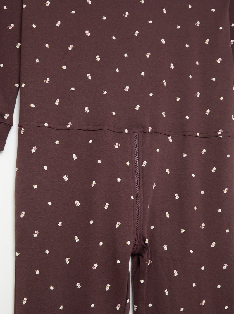 Combinaison de nuit avec ouverture zippée -  Facile à enfiler Rouge - Kiabi