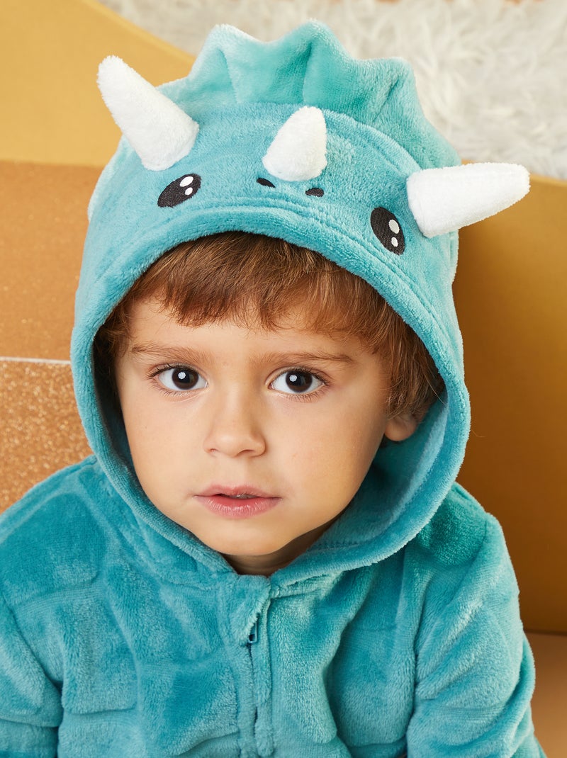 Combinaison de nuit en polaire 'dinosaure' Bleu - Kiabi