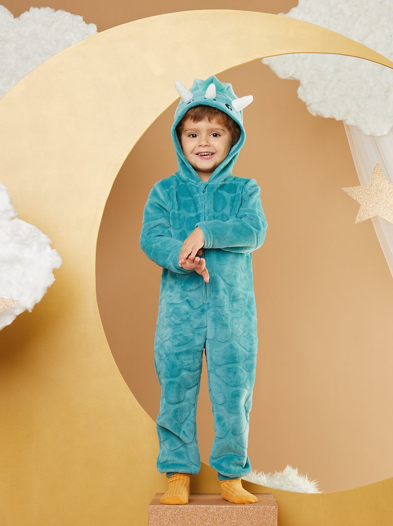 Combinaison de nuit en polaire 'dinosaure' Bleu - Kiabi