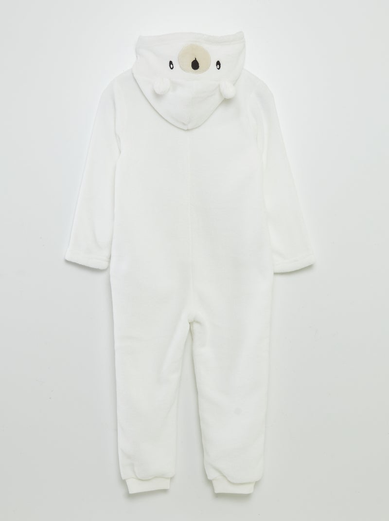 Combinaison de nuit en polaire 'ours' Blanc - Kiabi