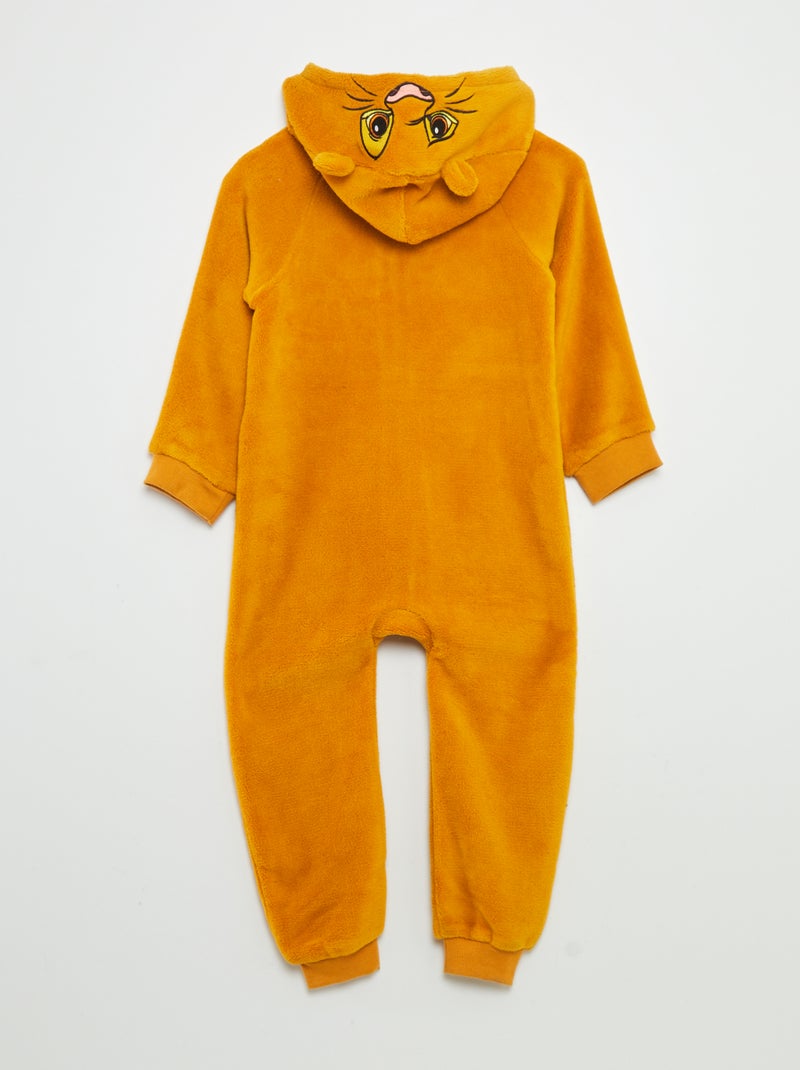 Combinaison de nuit en polaire 'Roi Lion' Jaune - Kiabi