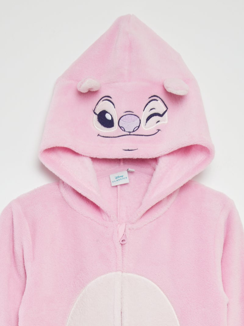 Combinaison de nuit en polaire 'Stitch' Rose Kiabi