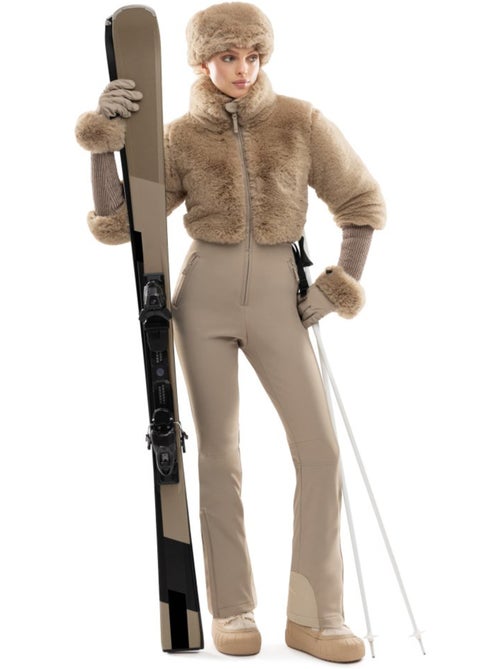 Combinaison de ski rétro en fausse fourrure femme femme val gardena-w camel - Kiabi Combinaison de ski rétro en fausse fourrure femme femme val gardena-w camel - Kiabi