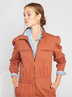 Combinaison denim colorée - Kiabi