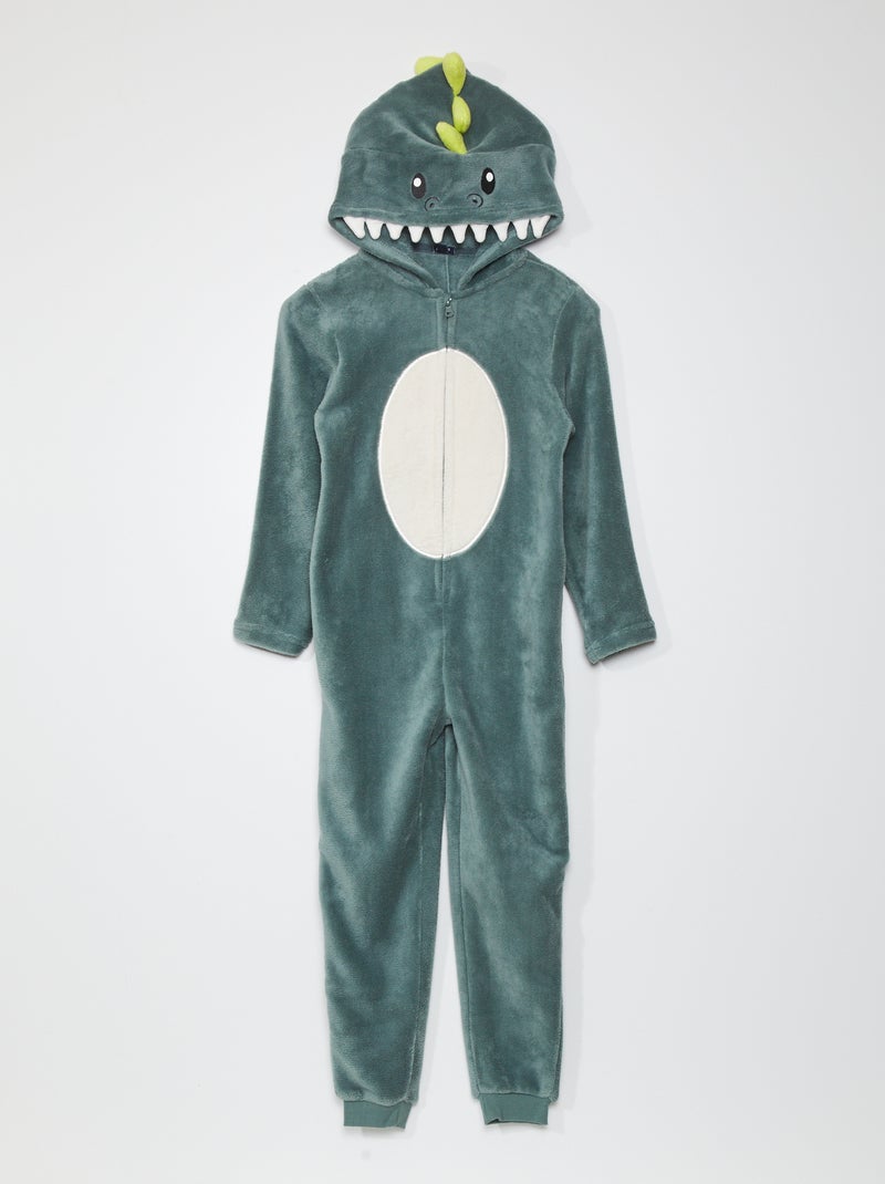 Combinaison effet moutonné 'dinosaure' Vert - Kiabi