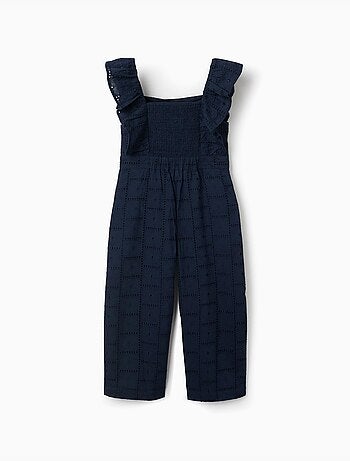 Combinaison en coton à broderie anglaise et volants