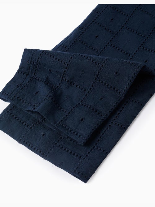 Combinaison en coton à broderie anglaise et volants - Kiabi