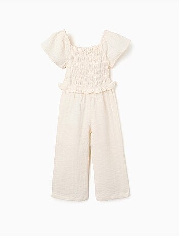 Combinaison en coton à jambe large et broderie anglaise
