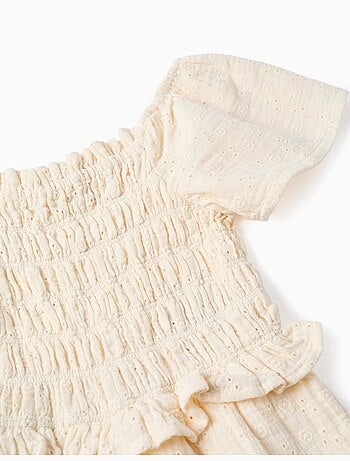 Combinaison en coton à jambe large et broderie anglaise