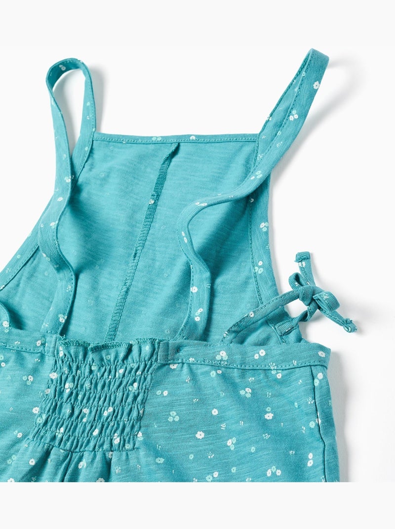Combinaison en coton à motif floral Bleu Bleu - Kiabi