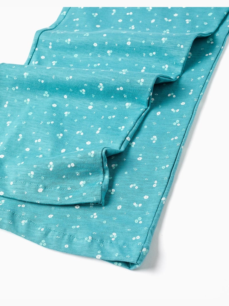 Combinaison en coton à motif floral Bleu Bleu - Kiabi