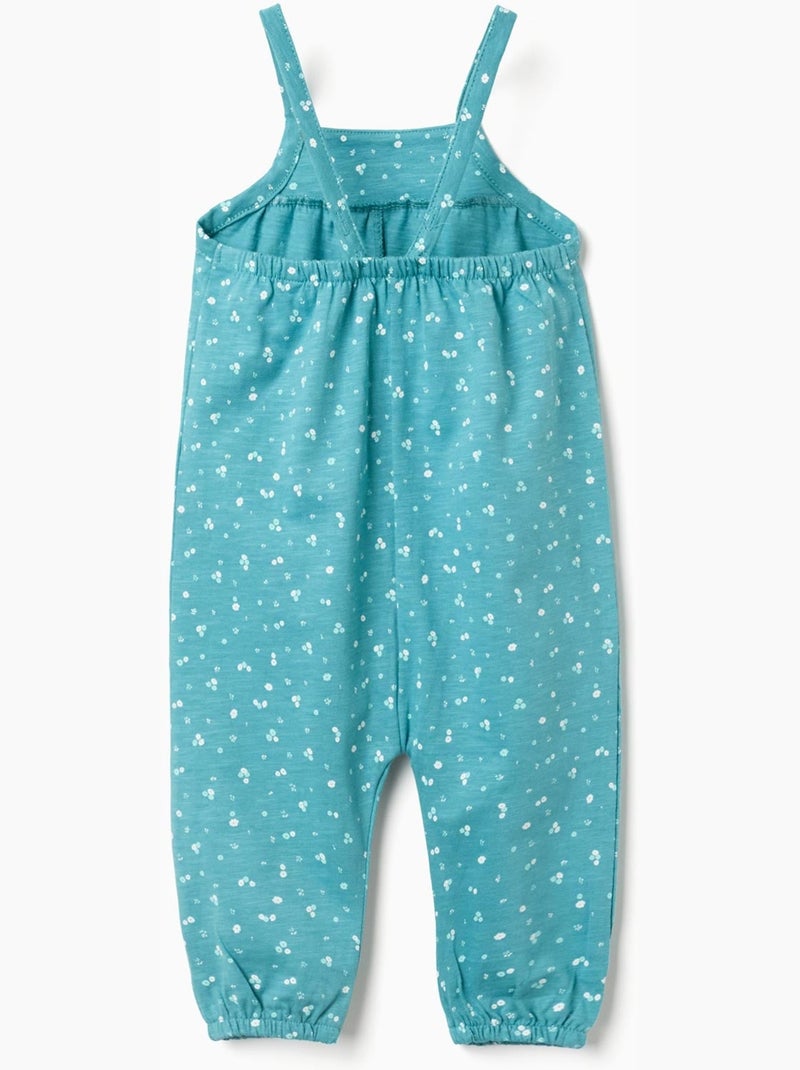 Combinaison en coton à motif floral Bleu Bleu - Kiabi
