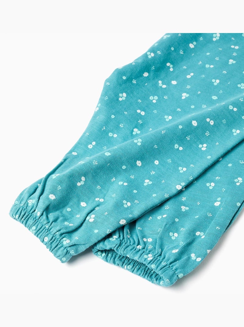 Combinaison en coton à motif floral Bleu Bleu - Kiabi