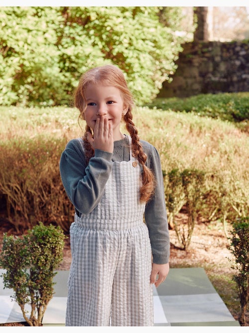 Combinaison en coton à motif Vichy B&S - Kiabi