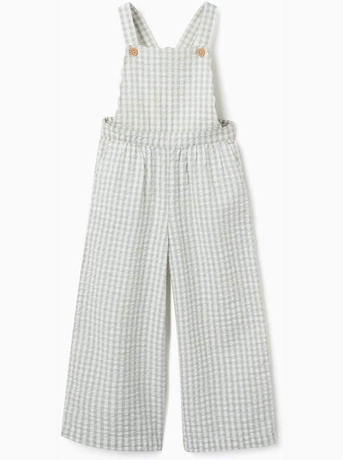 Combinaison en coton à motif Vichy B&S - Kiabi