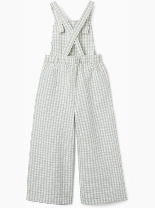 Combinaison en coton à motif Vichy B&S - Kiabi