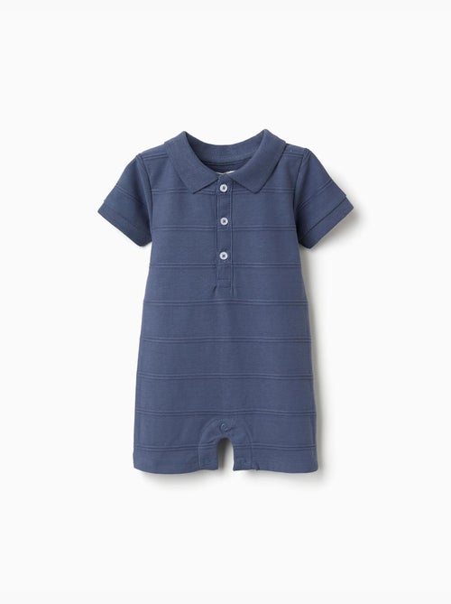 Combinaison en coton avec lignes en relief B&S - Kiabi