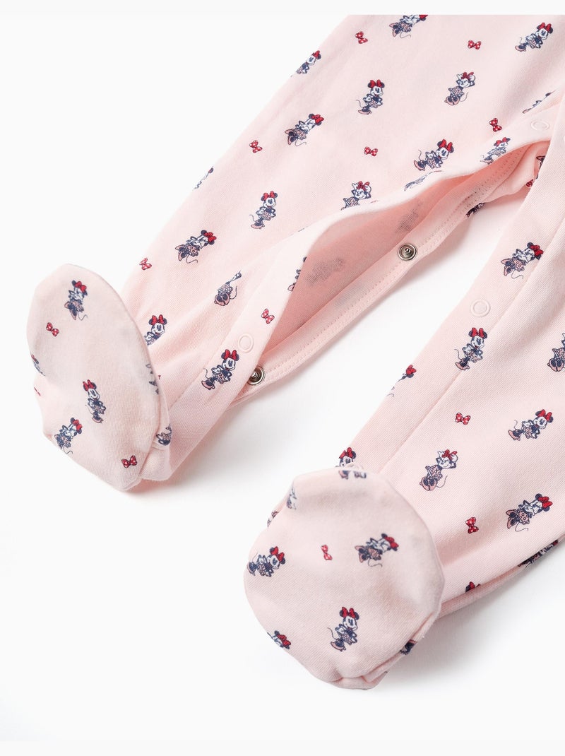 Combinaison en coton avec motif Minnie Rose clair - Kiabi