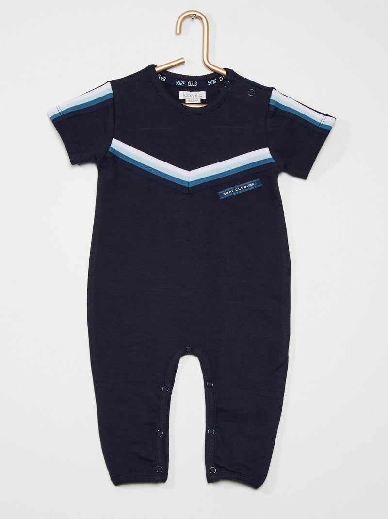 Combinaison en coton bleu marine - Kiabi