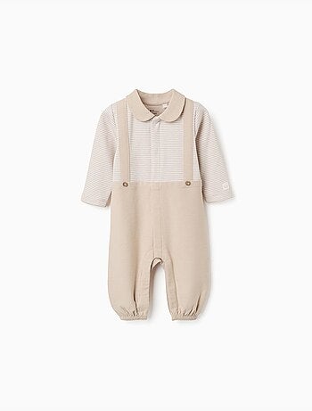 Combinaison en coton côtelé