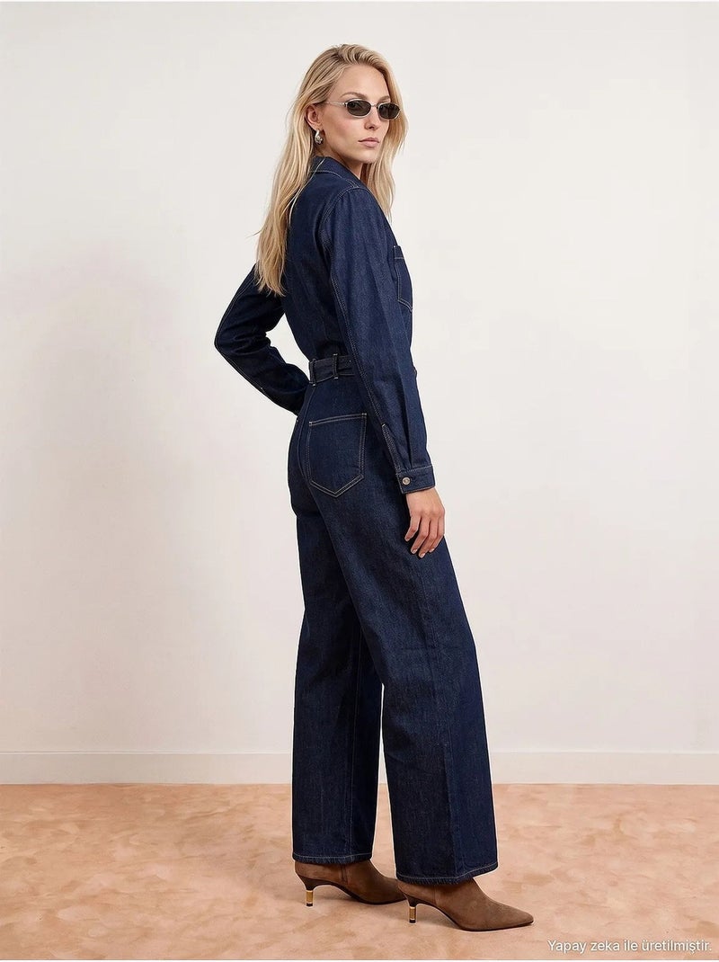 Combinaison en coton dilvin Bleu outremer - Kiabi