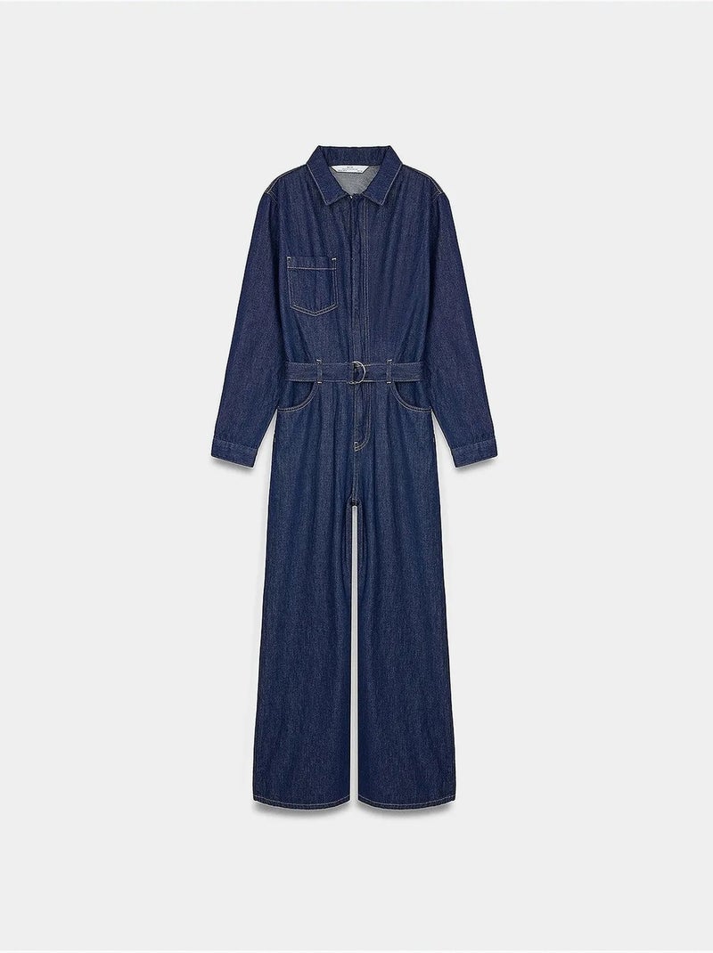 Combinaison en coton dilvin Bleu outremer - Kiabi