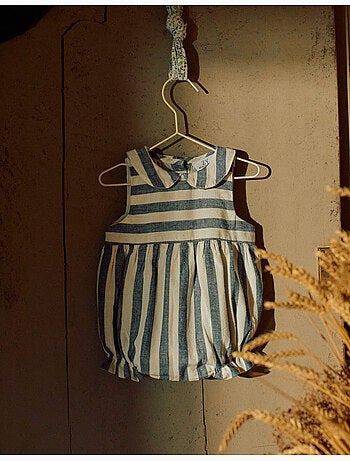 Combinaison en coton et lin à rayures You&Me