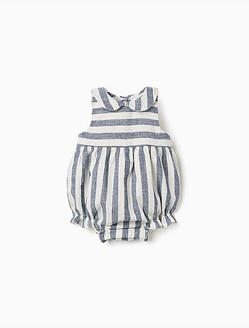 Combinaison en coton et lin à rayures You&Me