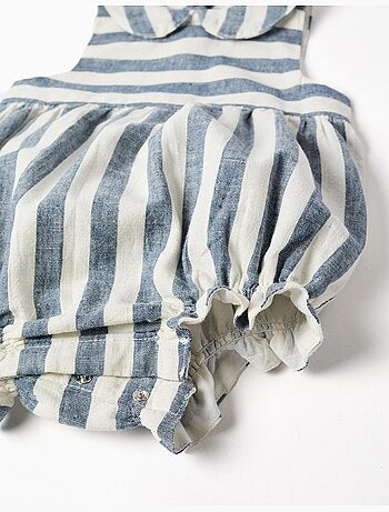 Combinaison en coton et lin à rayures You&Me