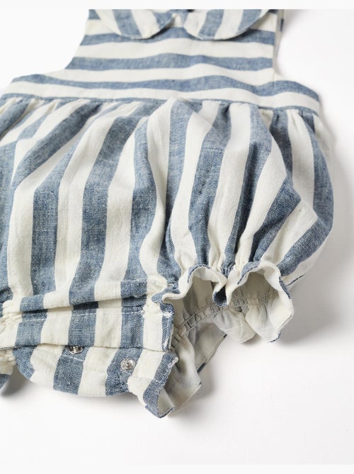 Combinaison en coton et lin à rayures You&Me - Kiabi